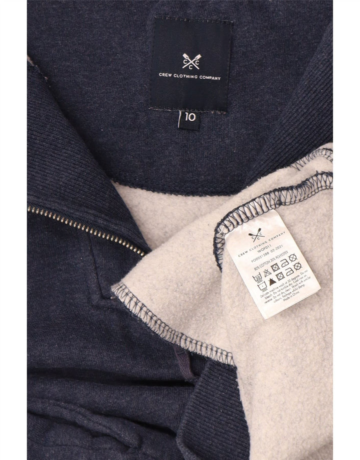 CREW CLOTHING Felpa oversize da donna maglione UK 10 piccolo blu navy