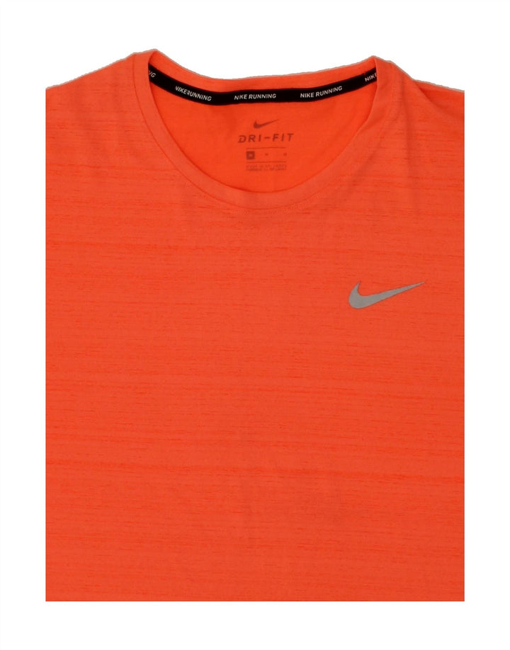 NIKE Womens Dri Fit T-Shirt Top UK 14 Medium Orange Flecked Polyester Vintage Nike and Second-Hand Nike from Messina Hembry 