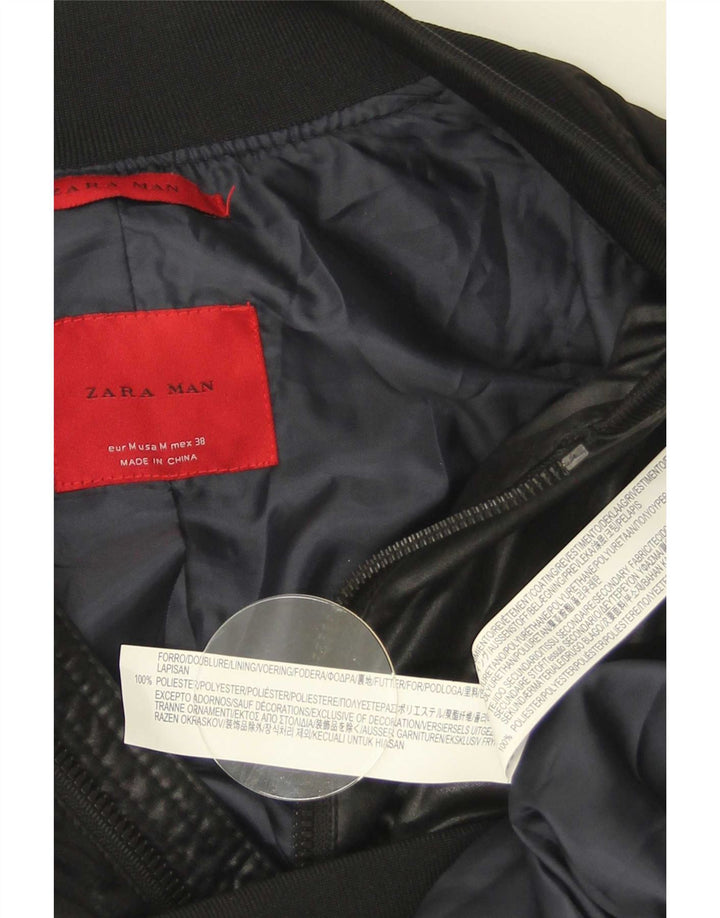 Giubbotto bomber da uomo Zara UK 38 poliestere nero medio