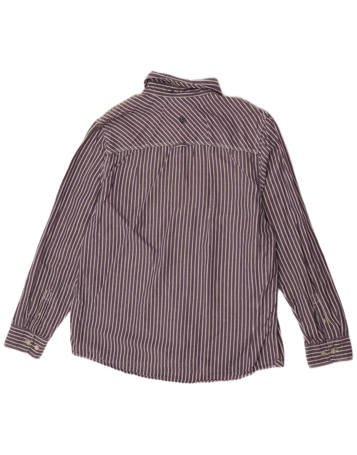 Camicia da uomo Fat Face XL in cotone a righe blu navy