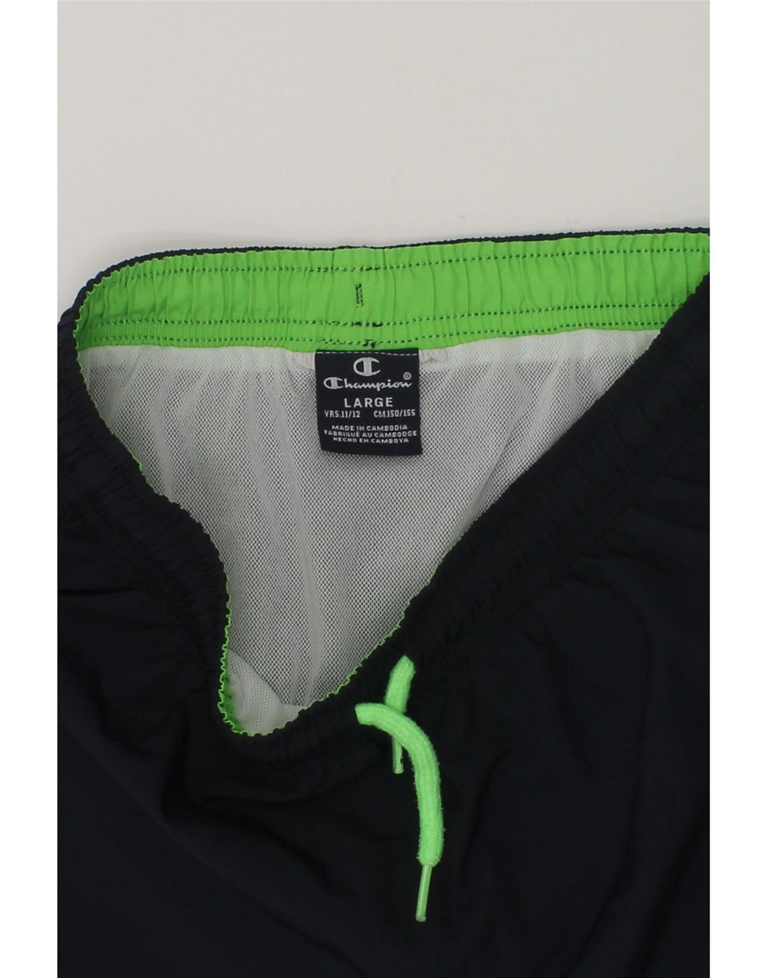 CHAMPION Boys Sport Shorts 11-12 Years Large Navy Blue | Vintage Champion | Thrift | Second-Hand Champion | Used Clothing | Messina Hembry 