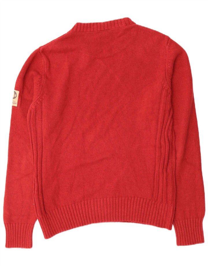 Maglione da uomo girocollo Murphy & Nye in cotone rosso medio