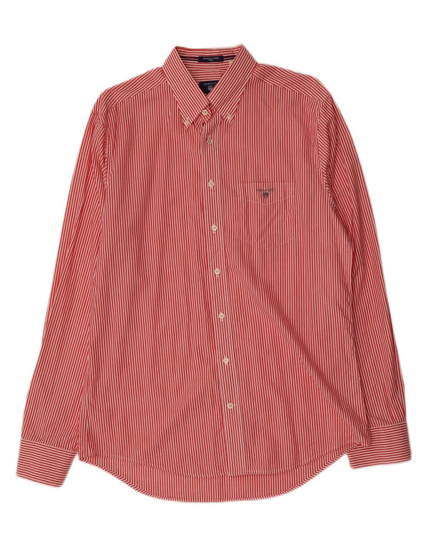 GANT Camicia da uomo in cotone a righe grandi rosse