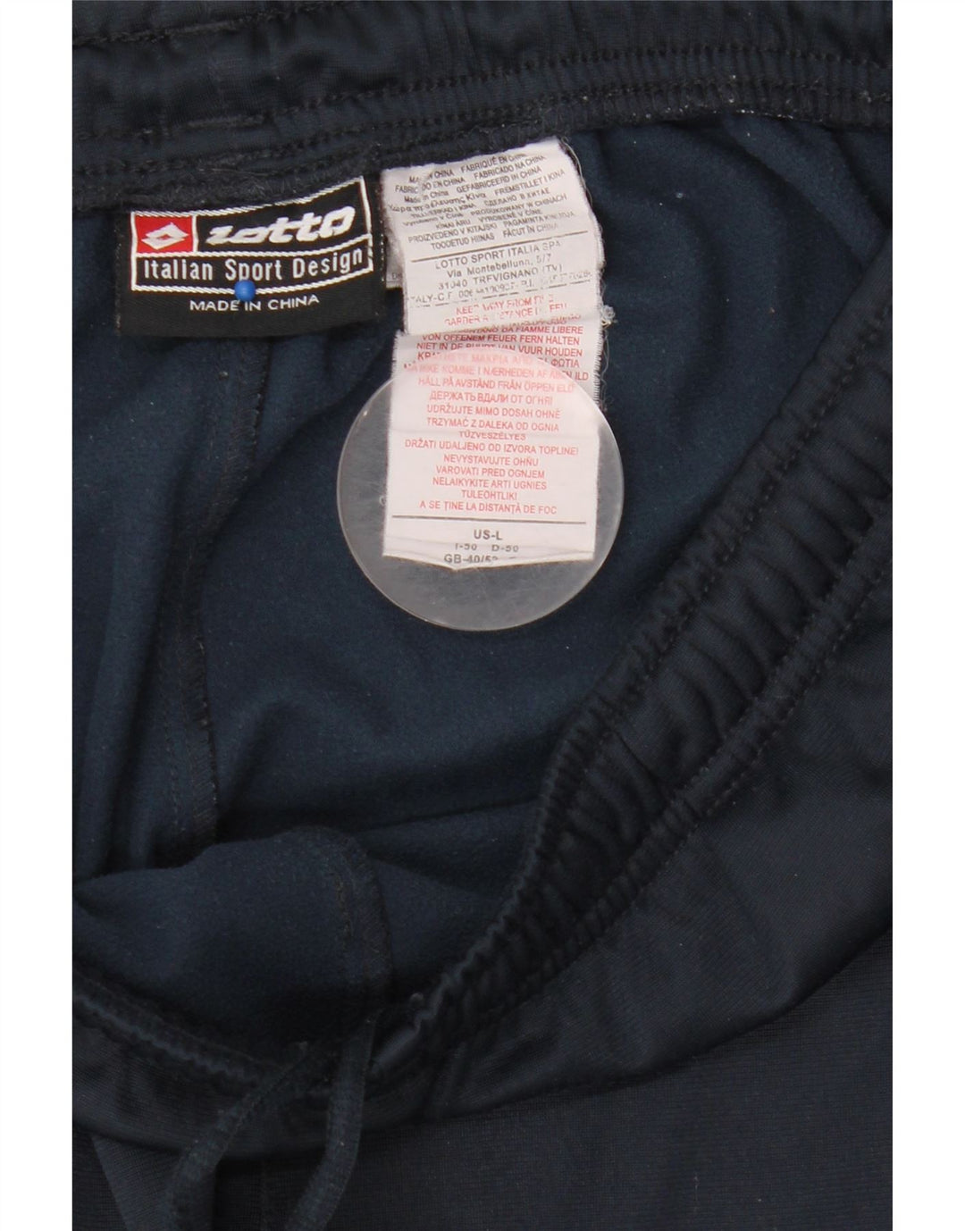 Pantaloni da tuta da uomo Lotto Grandi in poliestere blu navy