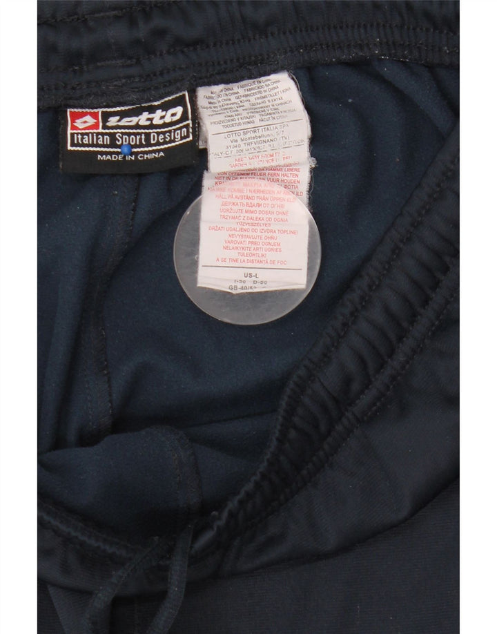 Pantaloni da tuta da uomo Lotto Grandi in poliestere blu navy