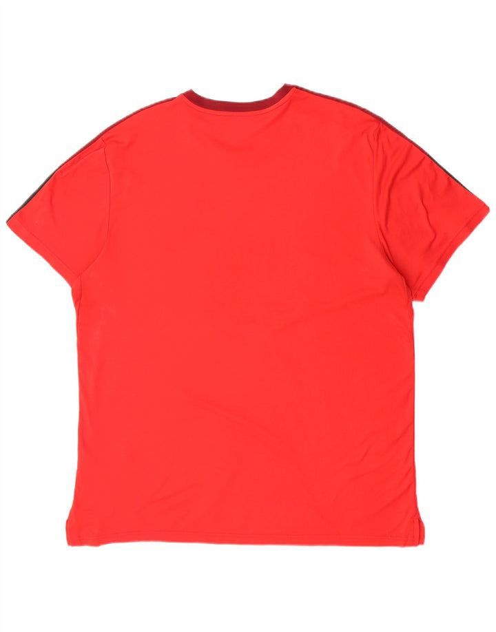 T-shirt da uomo Nike Top XL rossa in poliestere color block