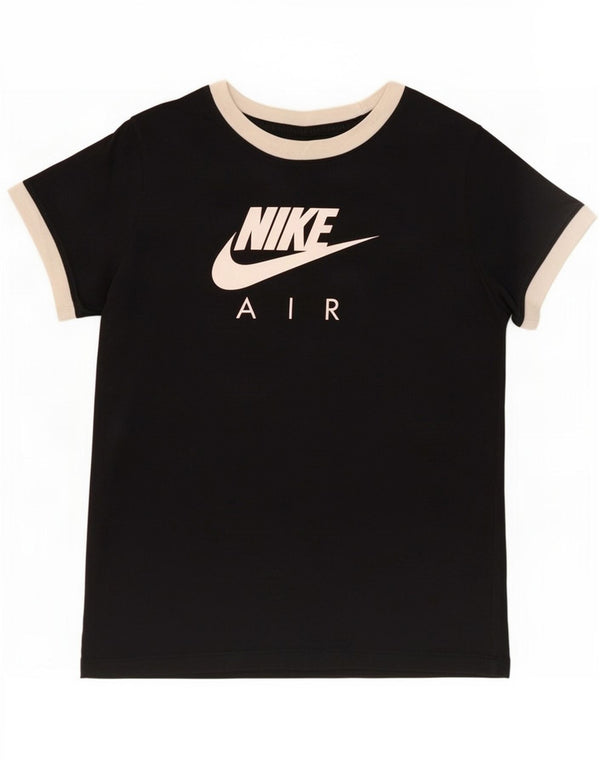 T-shirt grafica Nike per bambina, 12-13 anni, grande, in cotone color block nero