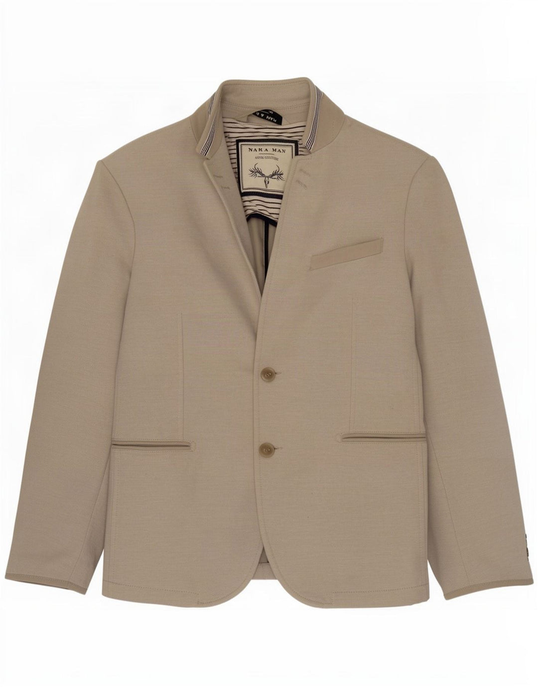 Giacca blazer da uomo a 2 bottoni Zara EU 52 grande cotone grigio