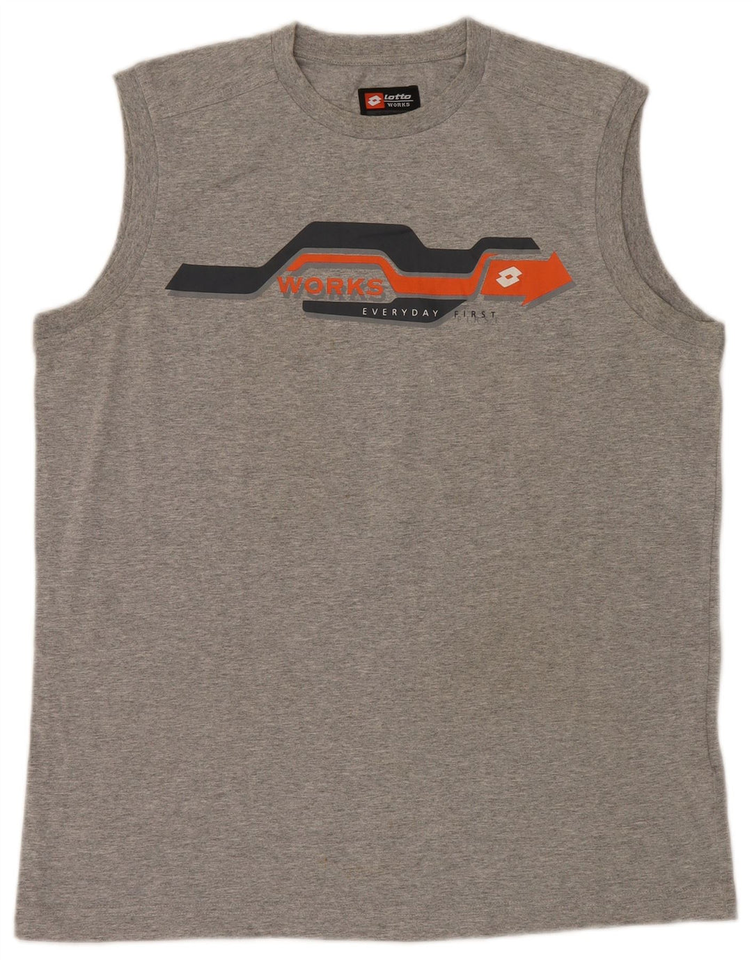 Canotta grafica da uomo Lotto UK 40/42 grande cotone grigio