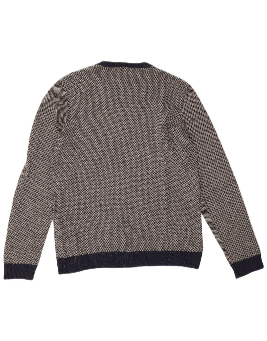 Maglione maglione girocollo da uomo Lacoste taglia 4 medio in lana screziata blu navy