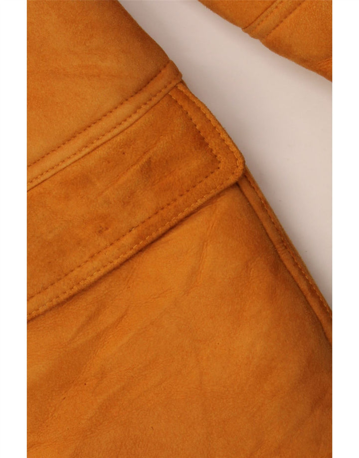 Giacca in shearling vintage da uomo IT 56 XL Shearling marrone