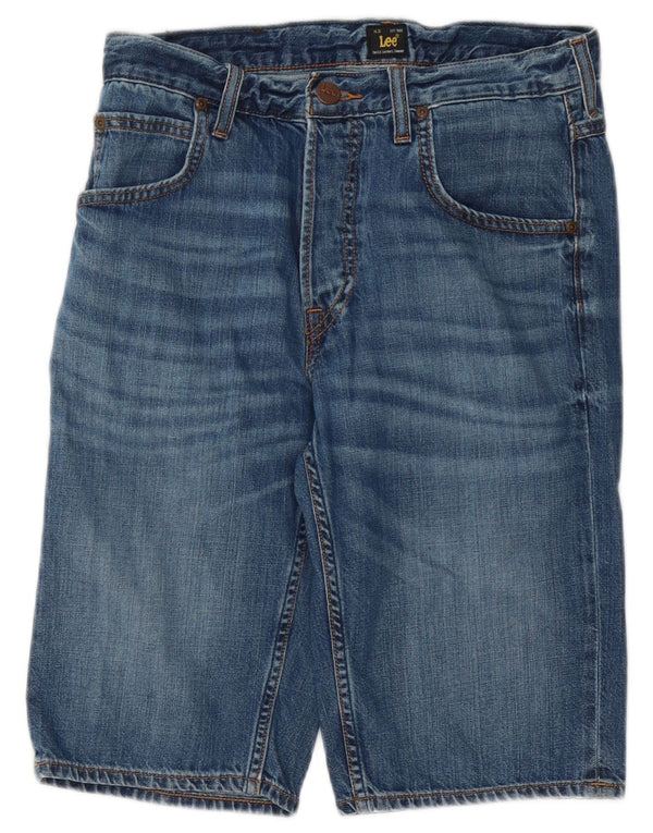 Pantaloncini corti in denim da uomo a 5 tasche Lee W28 piccolo cotone blu