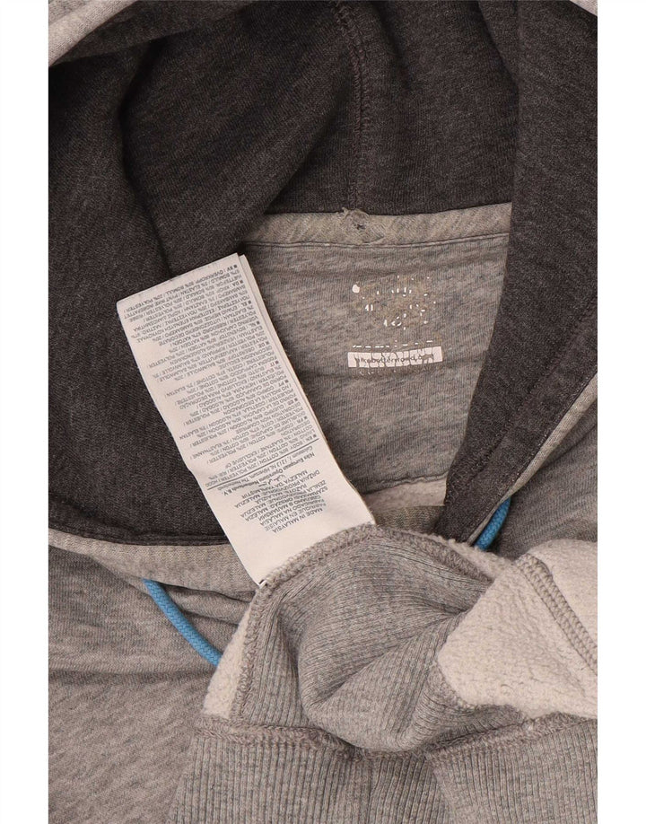 Felpa con cappuccio da uomo Nike in cotone mélange grigio medio