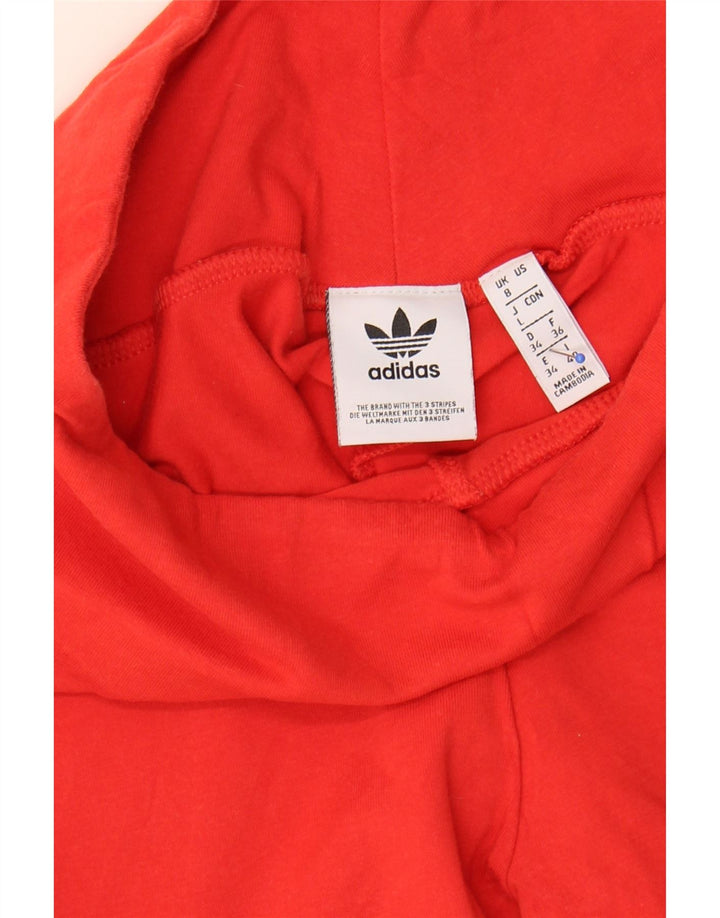 ADIDAS Womens Graphic Leggings UK 8 Small Red Cotton Vintage Adidas and Second-Hand Adidas from Messina Hembry 