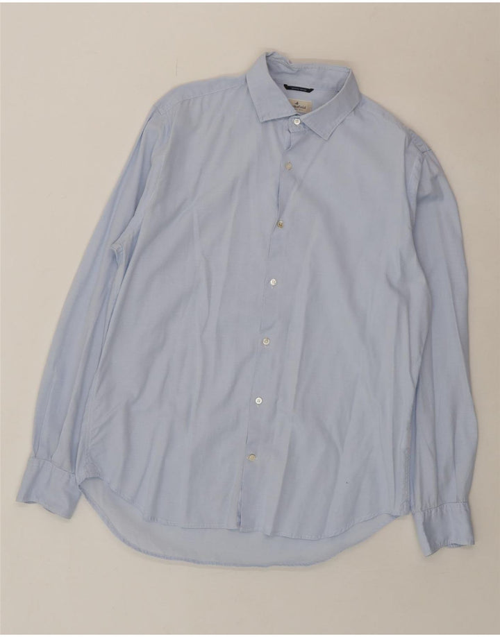 BROOKSFIELD Mens Shirt Size 42 Large Blue Cotton Vintage Brooksfield and Second-Hand Brooksfield from Messina Hembry 
