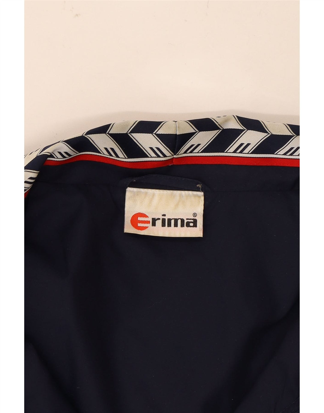 ERIMA Mens Tracksuit Top Jacket UK 38 Medium Red Colourblock Polyamide Vintage Erima and Second-Hand Erima from Messina Hembry 