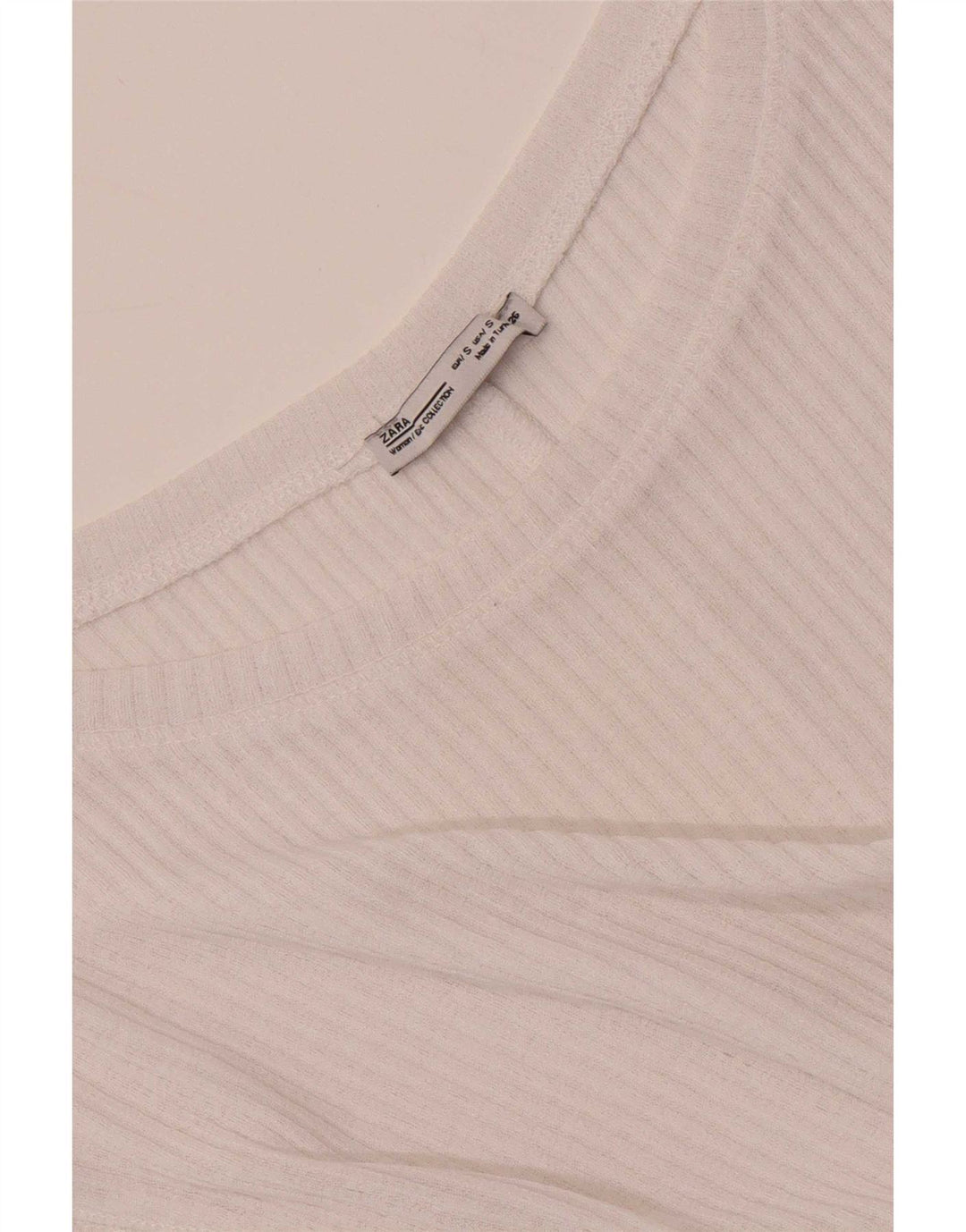 Canotta oversize da donna Zara UK 10 piccola bianca