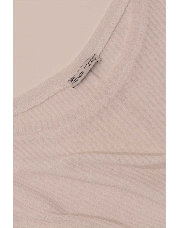 Canotta oversize da donna Zara UK 10 piccola bianca