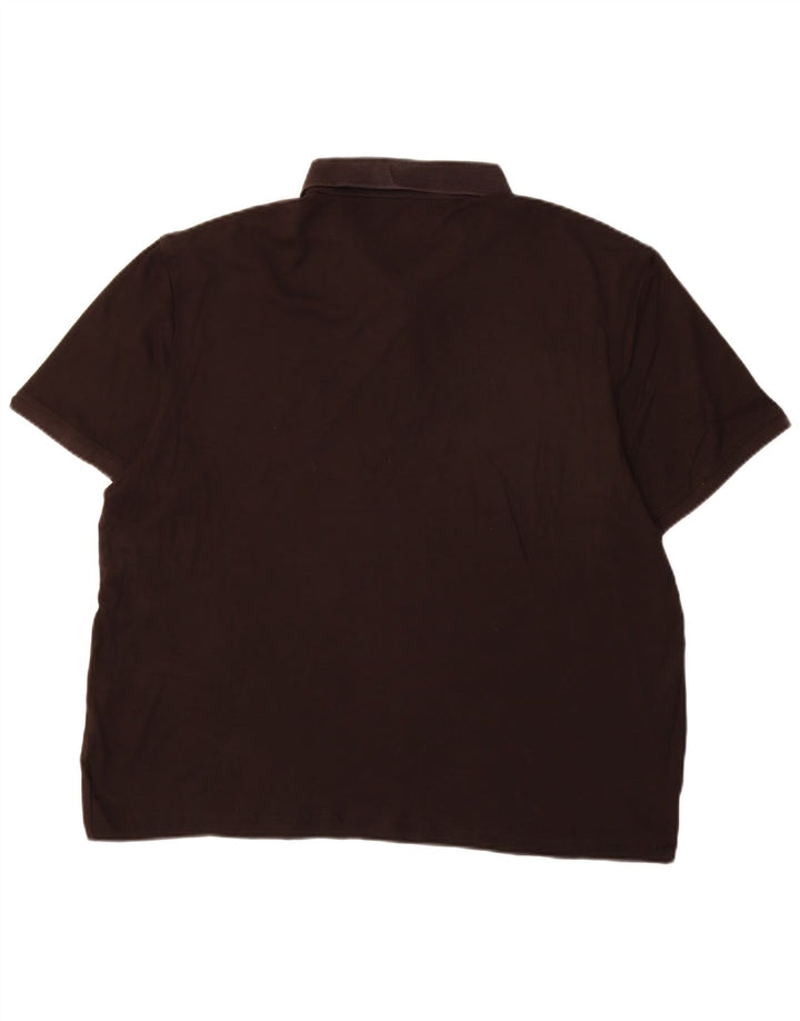 CALVIN KLEIN Mens Polo Shirt XL Black Cotton