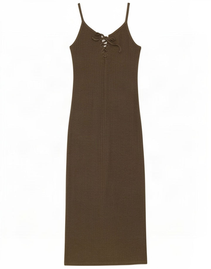 Abito sottoveste da donna Topshop UK 8 piccolo poliestere kaki