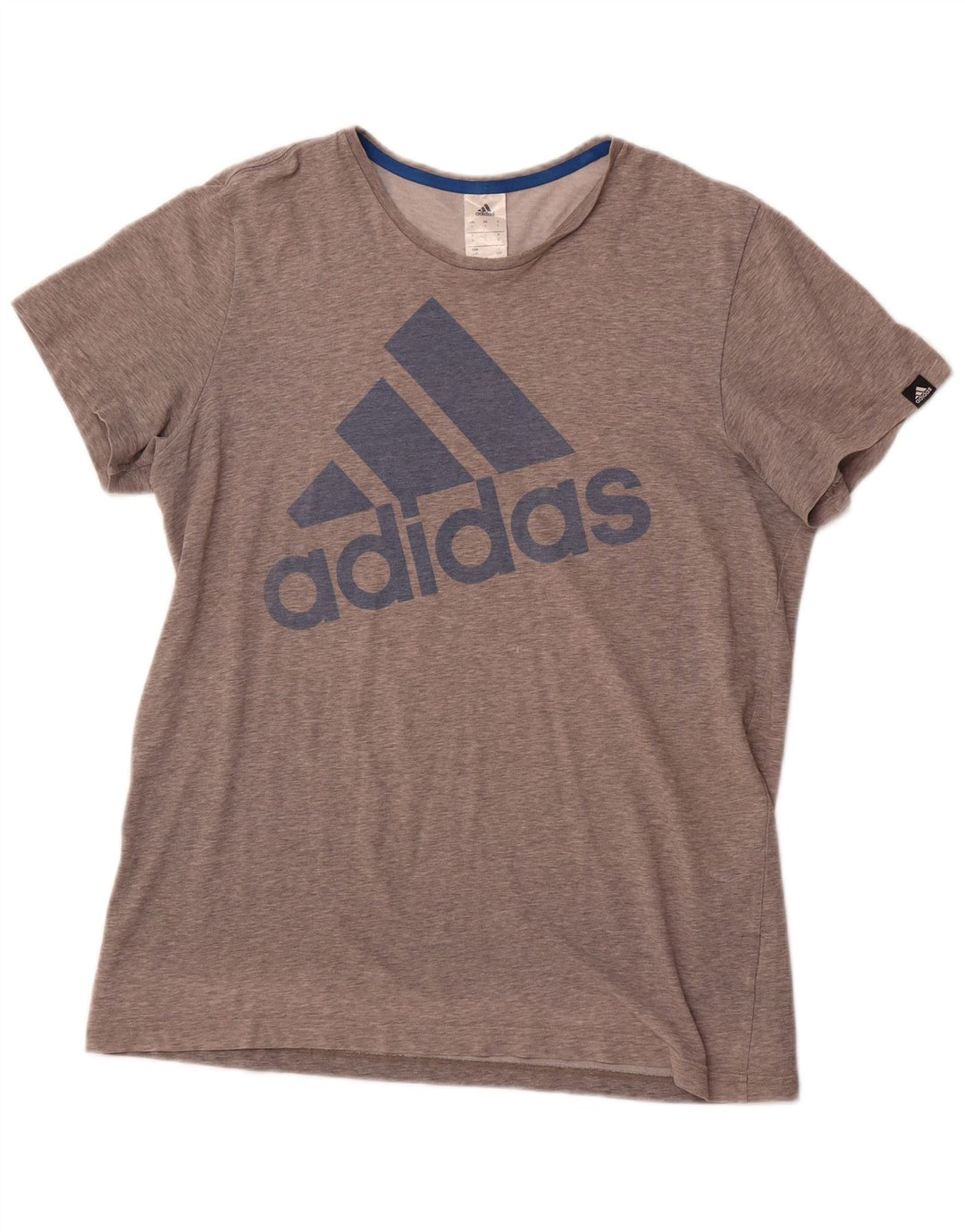 T-shirt grafica da uomo ADIDAS grande grigia