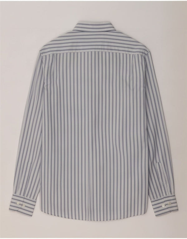 Camicia da uomo Massimo Dutti taglia 44 grande cotone a righe blu
