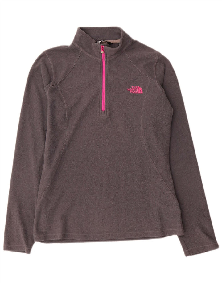 Maglione in pile da donna con collo e zip The North Face UK 10 piccolo poliestere grigio