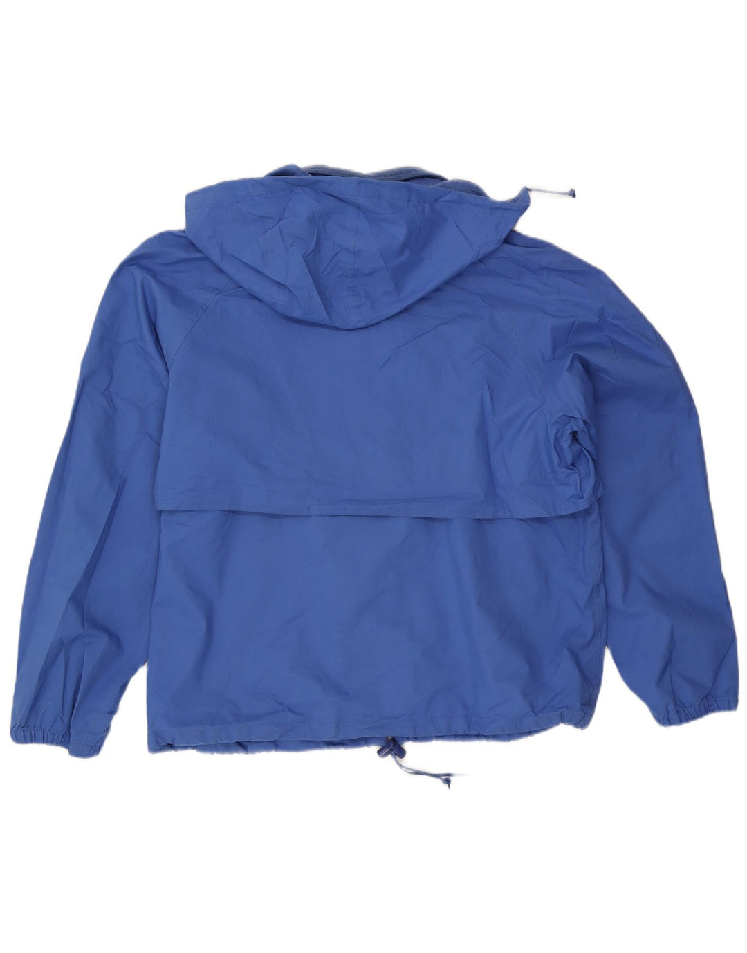 Giacca antipioggia da uomo con cappuccio Eddie Bauer UK 40 grande poliestere blu