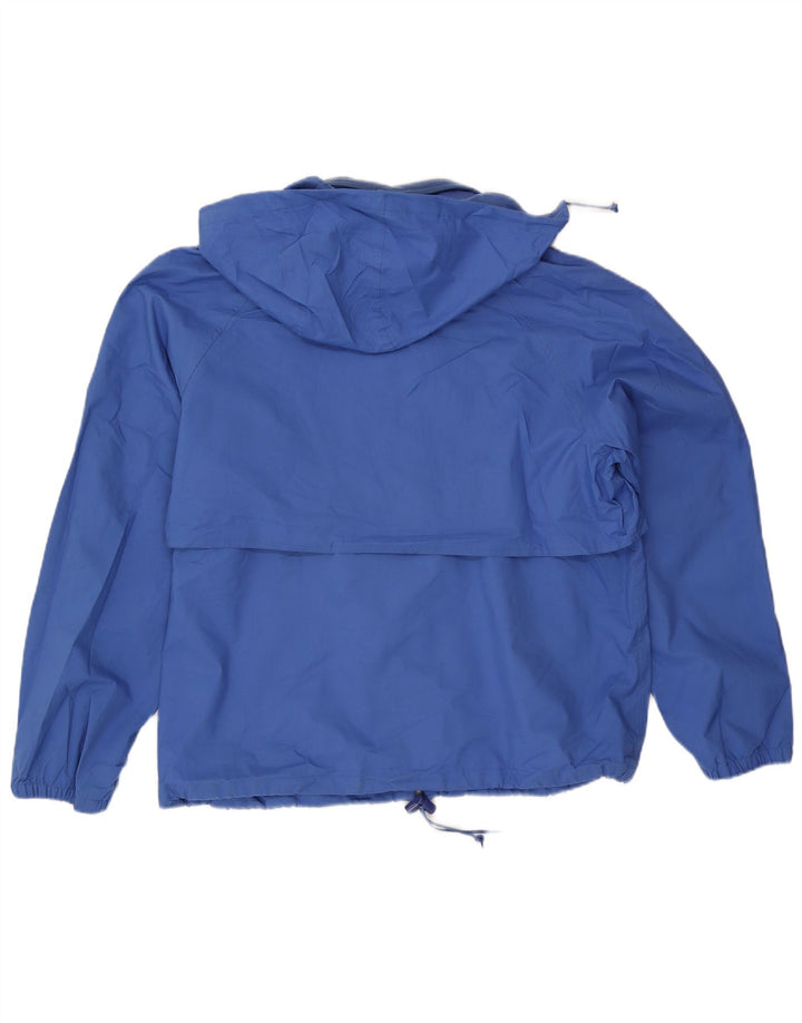 Giacca antipioggia da uomo con cappuccio Eddie Bauer UK 40 grande poliestere blu