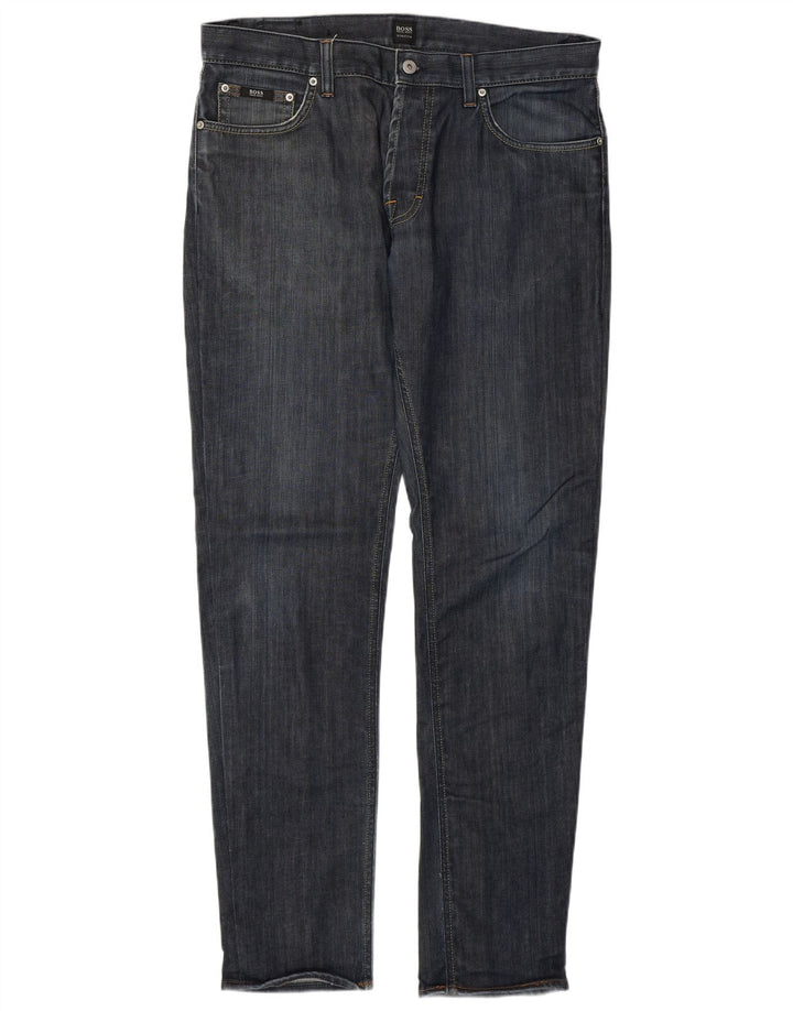 Jeans slim da uomo Hugo Boss W35 L34 cotone blu