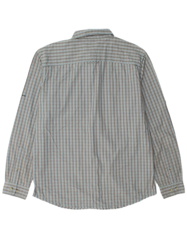 Camicia da uomo Columbia in cotone a quadri grandi blu