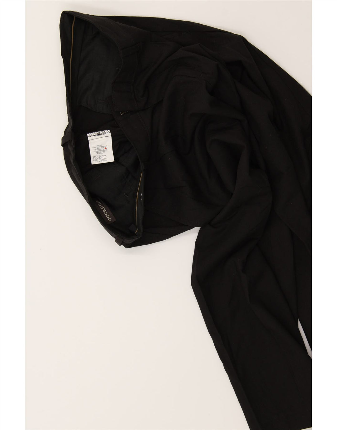 DOCKERS Womens Pegged Chino Trousers US 16 2XL W32 L25 Black Polyester Vintage Dockers and Second-Hand Dockers from Messina Hembry 