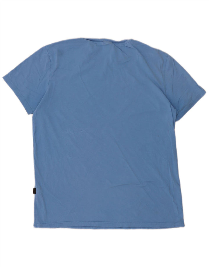 T-shirt grafica da uomo Hugo Boss Top grande in cotone blu