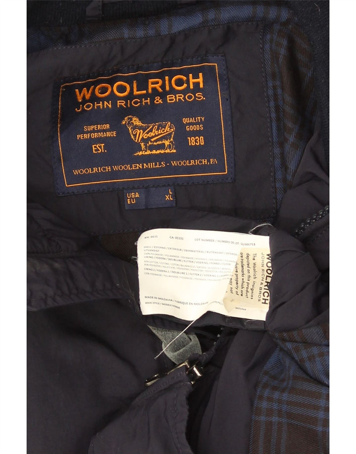 Giubbotto bomber da uomo Woolrich UK 40 Large blu navy in poliammide
