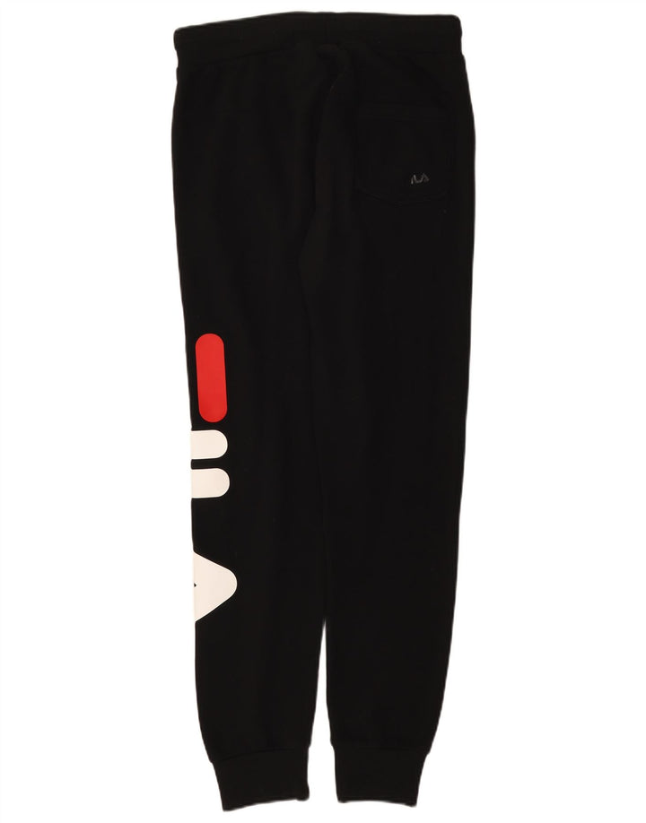 Pantaloni da tuta grafica da uomo Fila Joggers piccoli in cotone nero