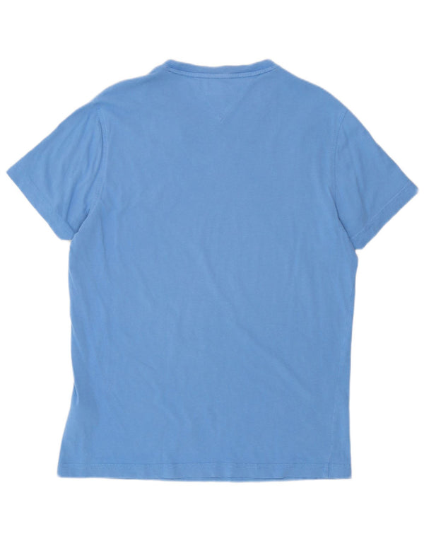 T-shirt da uomo Tommy Hilfiger Top in cotone blu medio