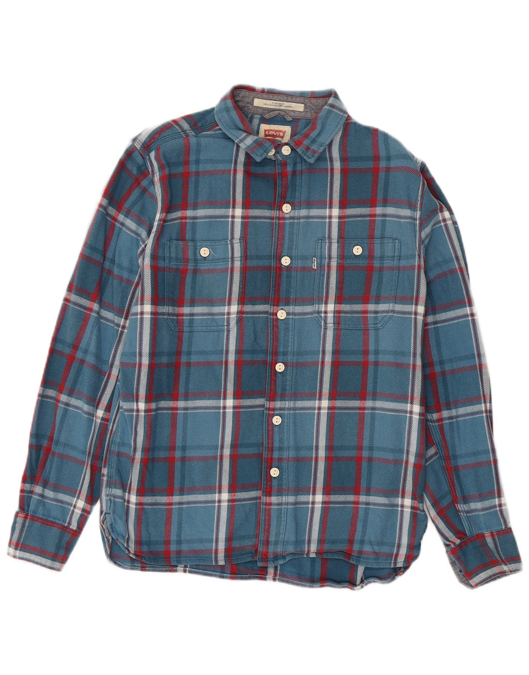 Camicia Levi's da uomo in flanella dalla vestibilità standard, piccolo quadretto blu