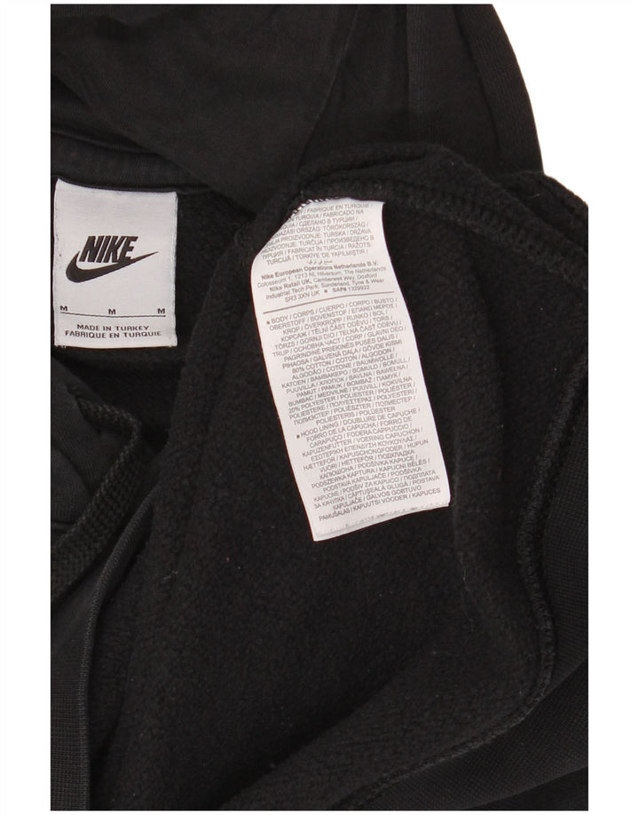 Felpa con cappuccio da uomo Nike, cotone medio nero