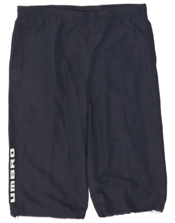 Pantaloncini sportivi Umbro da uomo con grafica Bermuda XL in poliestere blu navy