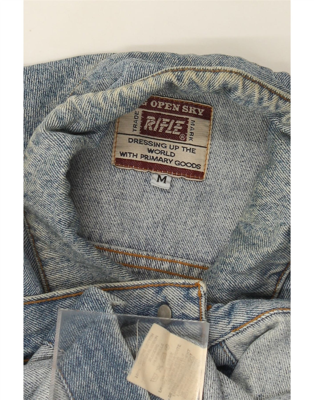 Giacca di jeans da uomo Rifle UK 38 Cotone blu medio