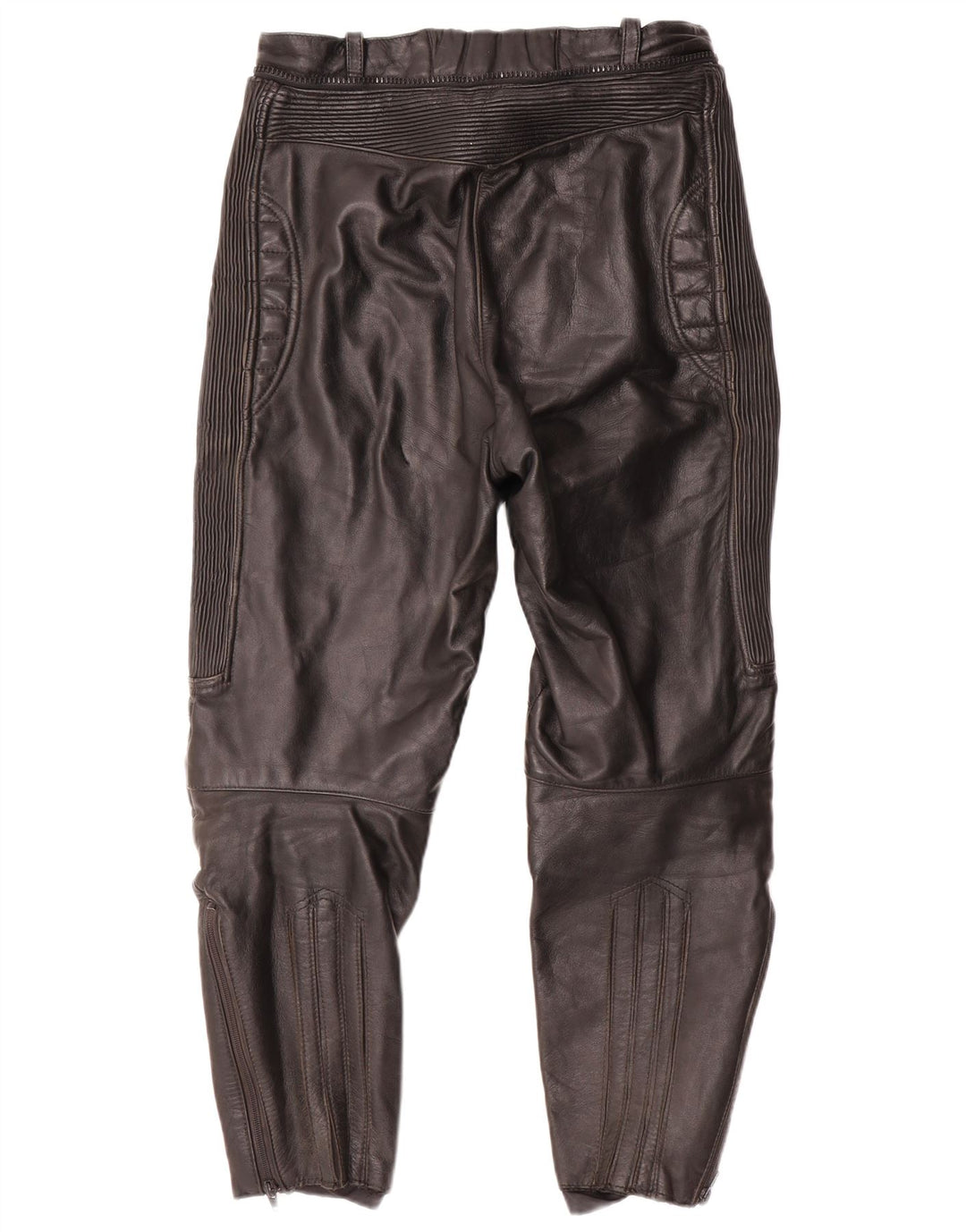 Pantaloni Moto Racer da donna VINTAGE IT 44 Medio W30 L27 Pelle Nera