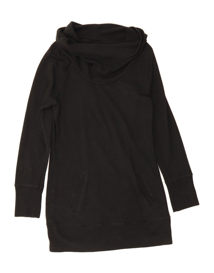 MOSSIMO Womens Longline Sweatshirt Jumper UK 10 Small Black Cotton Vintage Mossimo and Second-Hand Mossimo from Messina Hembry 
