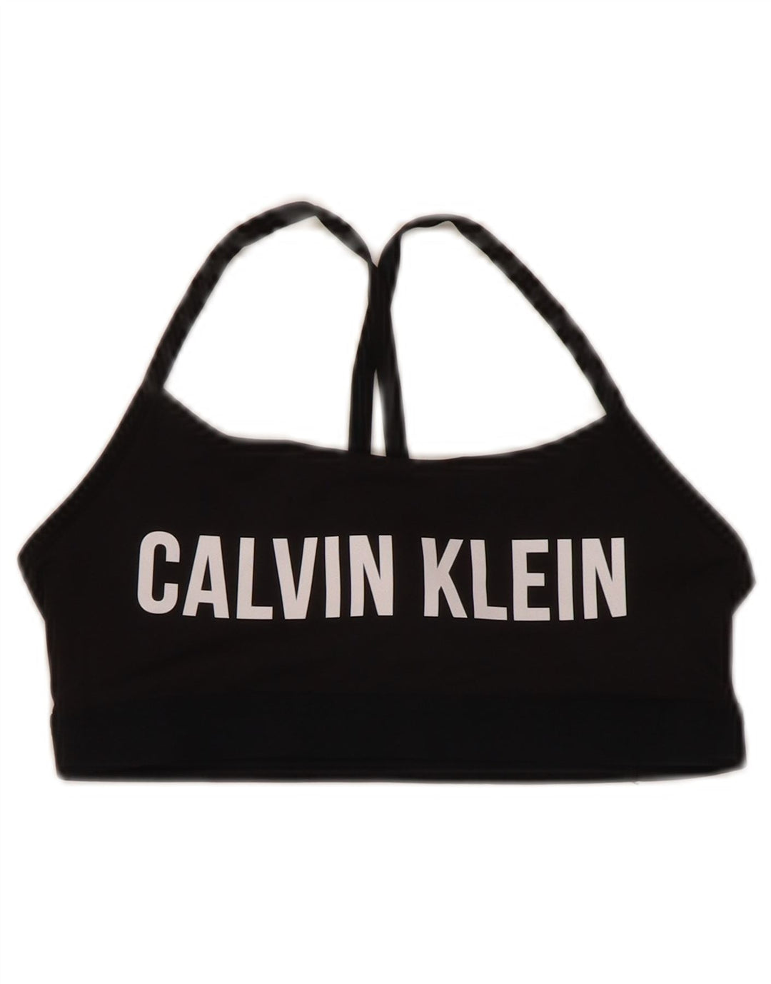 CALVIN KLEIN Reggiseno sportivo grafico da donna Top UK 8 Small Nero