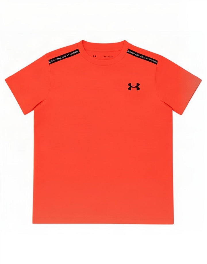 Maglietta grafica da ragazzo Under Armour Top 9-10 anni Colorblock arancione medio