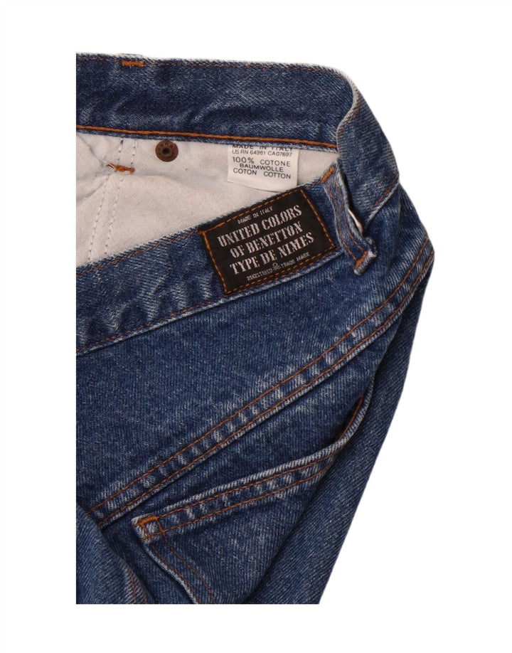 Jeans dritti da uomo BENETTON W28 L27 in cotone blu