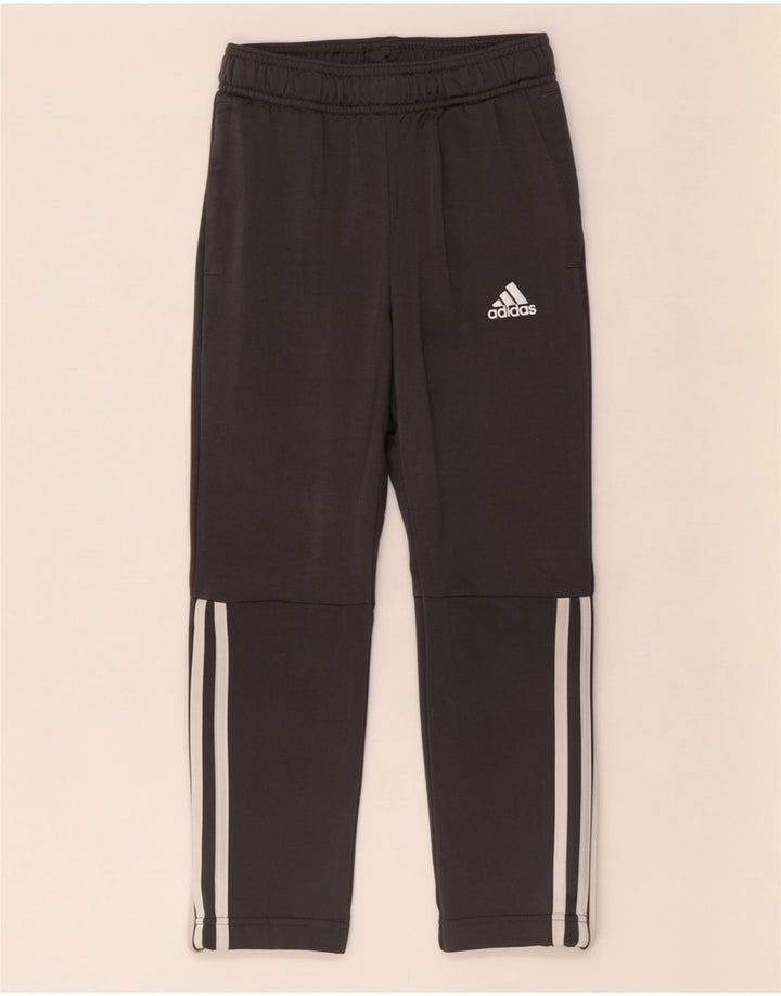 Pantaloni della tuta da ragazzo Adidas 7-8 anni in poliestere grigio