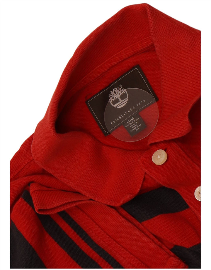Polo Timberland da uomo vestibilità regolare a righe rosse medie