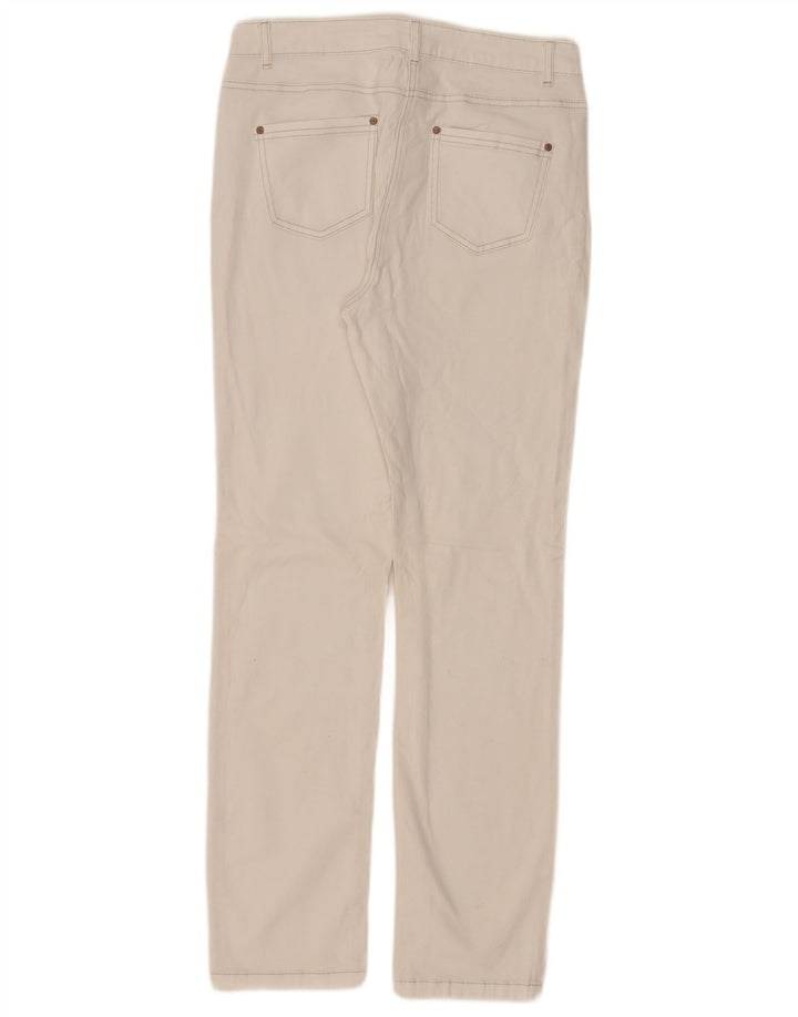 Jeans slim da donna M&Co UK 10 piccoli W30 L30 cotone bianco