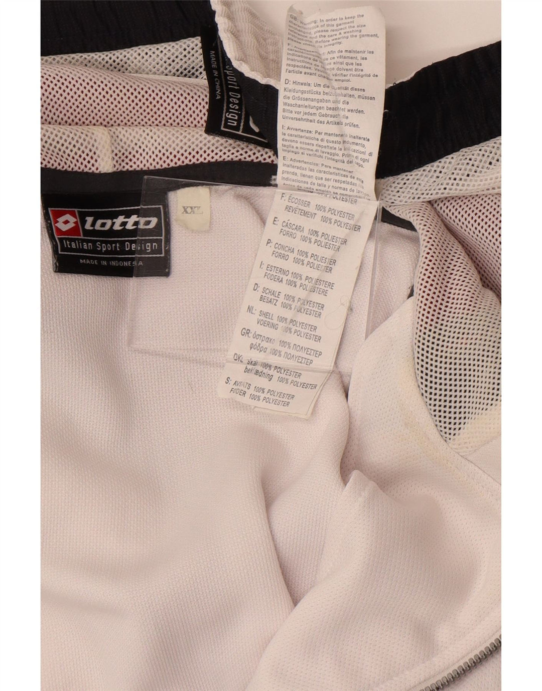 Tuta intera da uomo con grafica Lotto 2XL Poliestere color block bianco