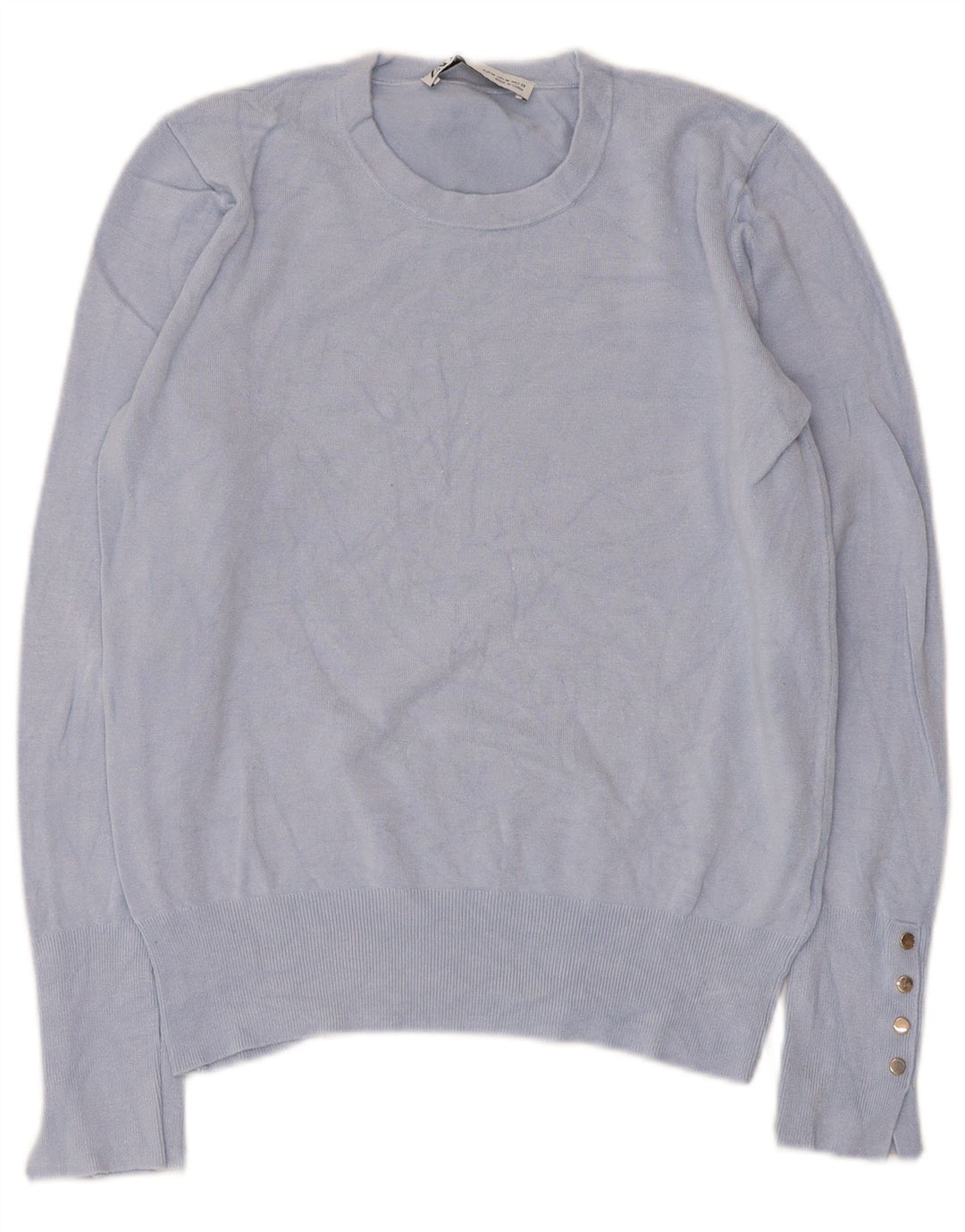 Maglione maglione girocollo da donna Zara UK 12 Blu medio